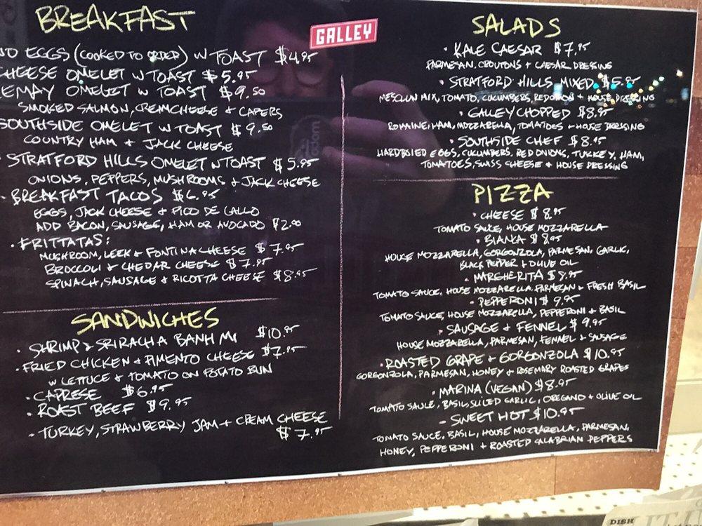 Menu at Galley pub & bar, Richmond
