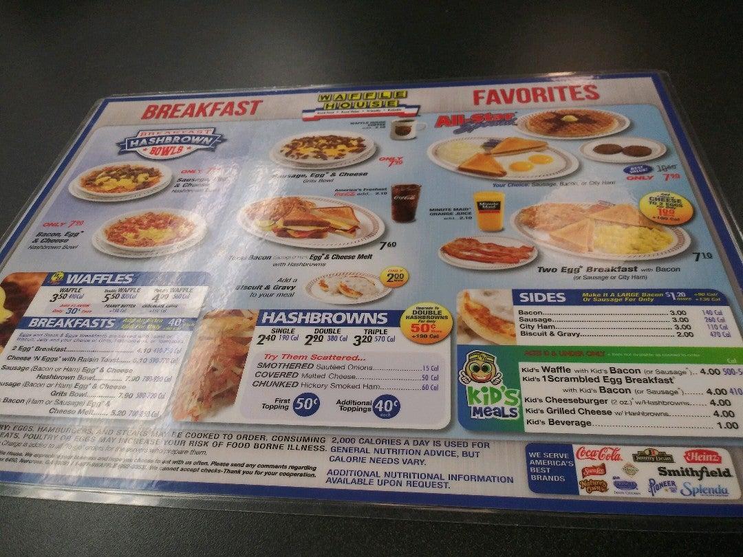 Menu at Waffle House 2367 restaurant, Richmond, Midlothian Turnpike