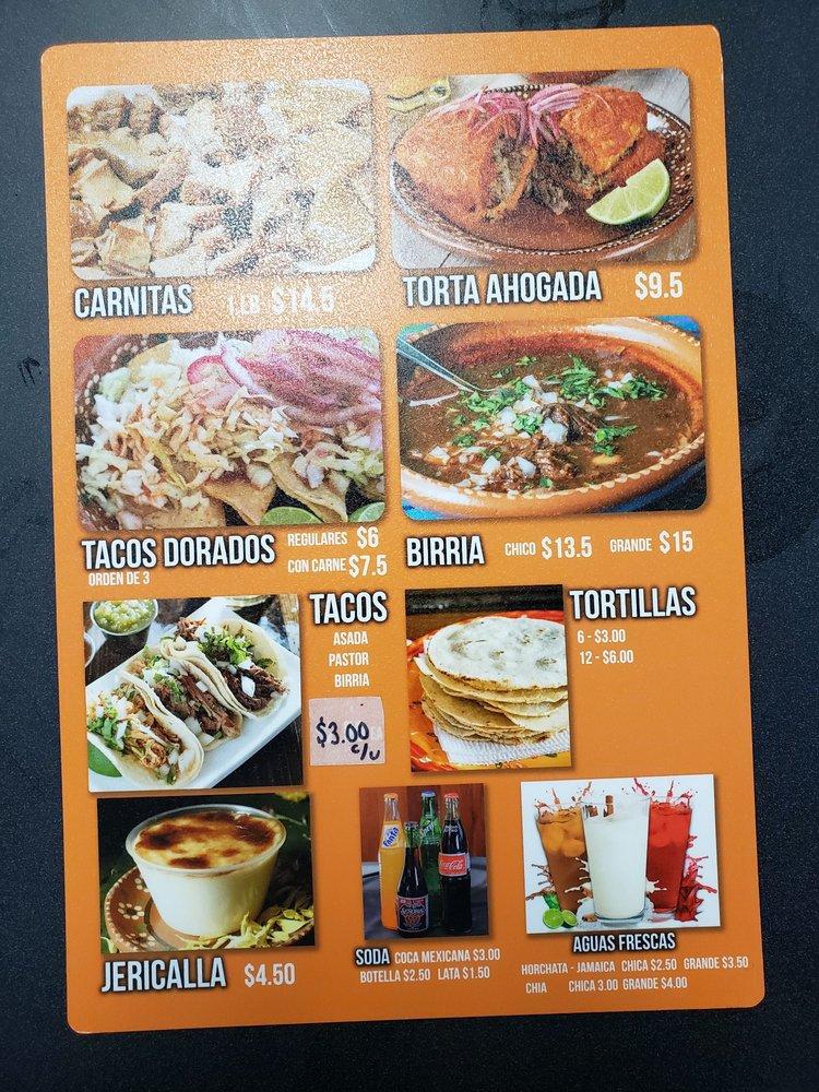 Menu at El Chacho Tortas Ahogadas Y Birria restaurant, Las Vegas