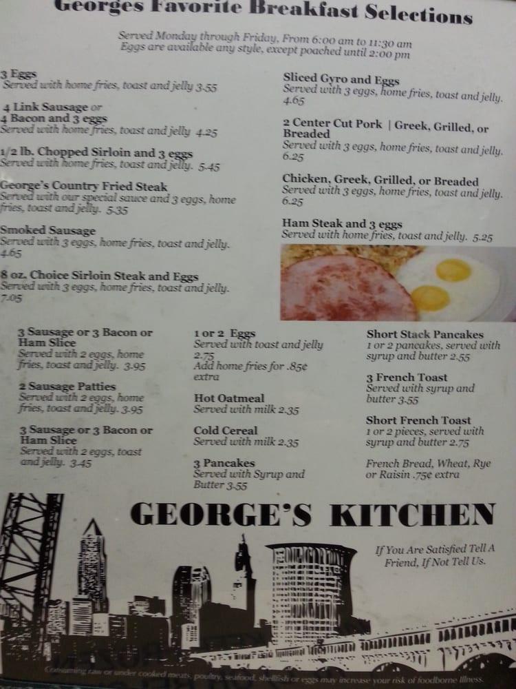 Menu at Kitchen restaurant, Cleveland