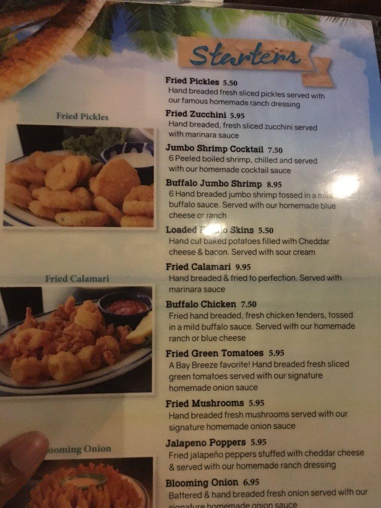 Menu at Bay Breeze Seafood restaurant, Lilburn