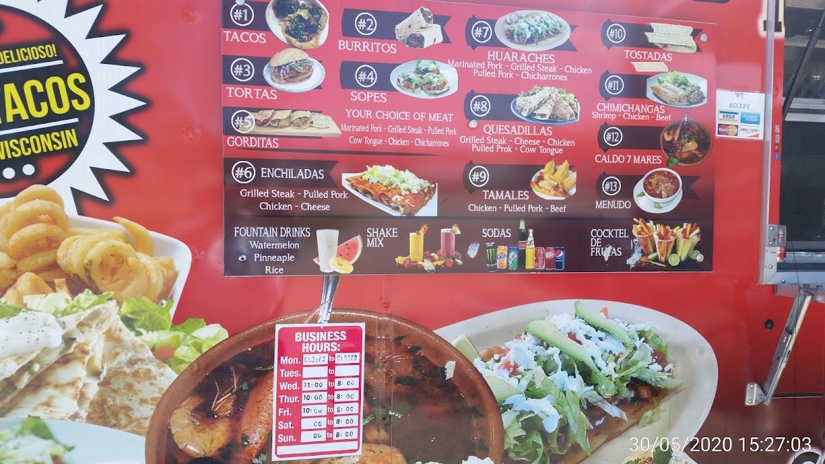 Menu at El Rey De Los Tacos restaurant, Sparta