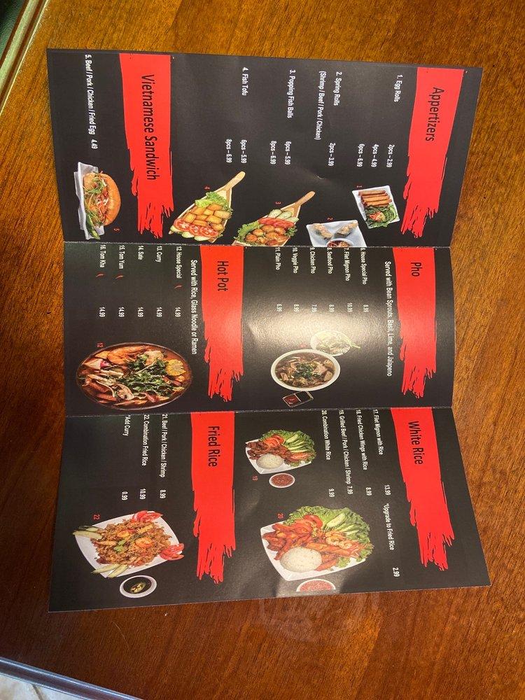 Menu at Cup Bowl Pho Express restaurant, Corona