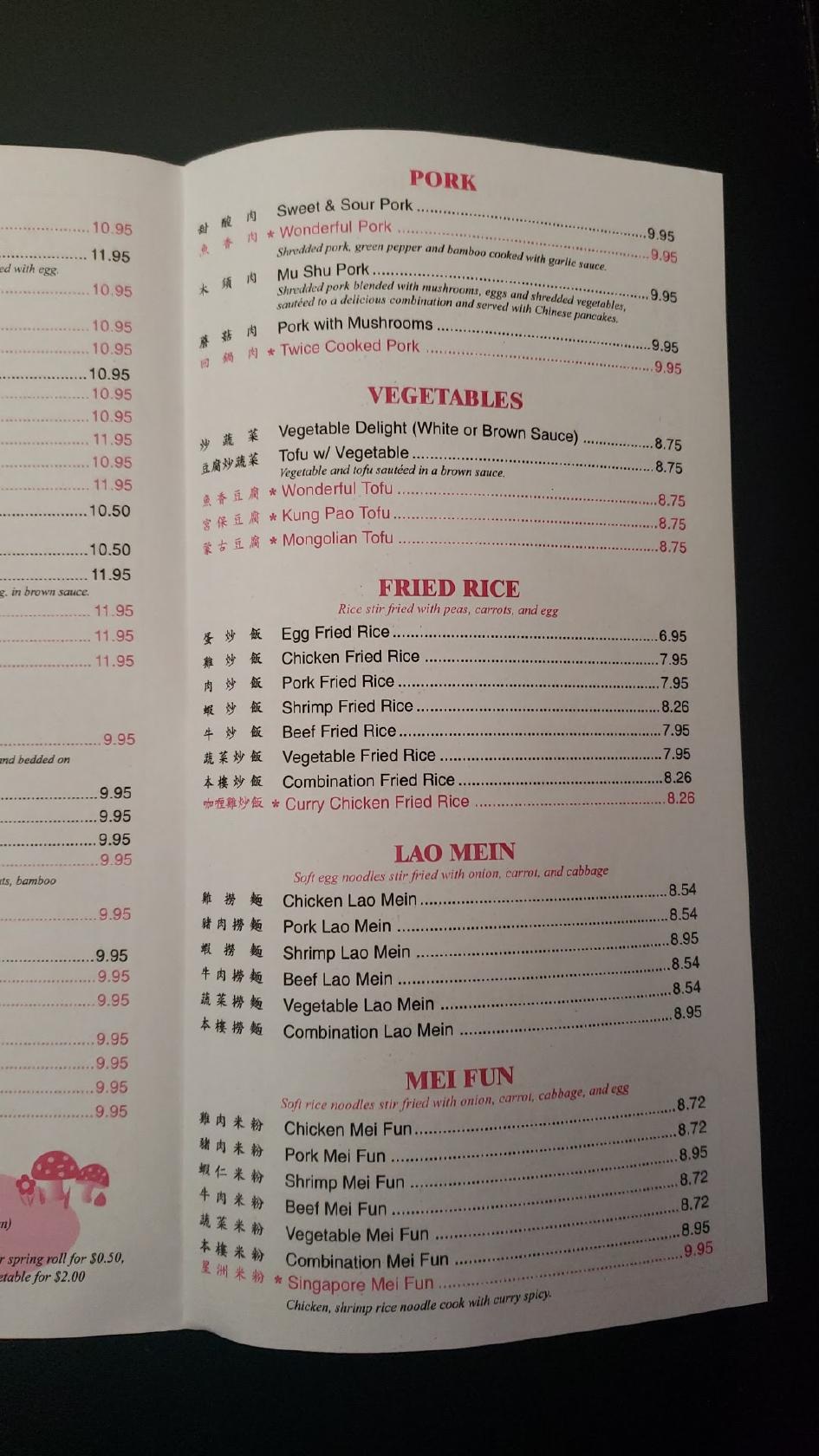 Menu at Swen Chinese Restaurant, Northport, AL69