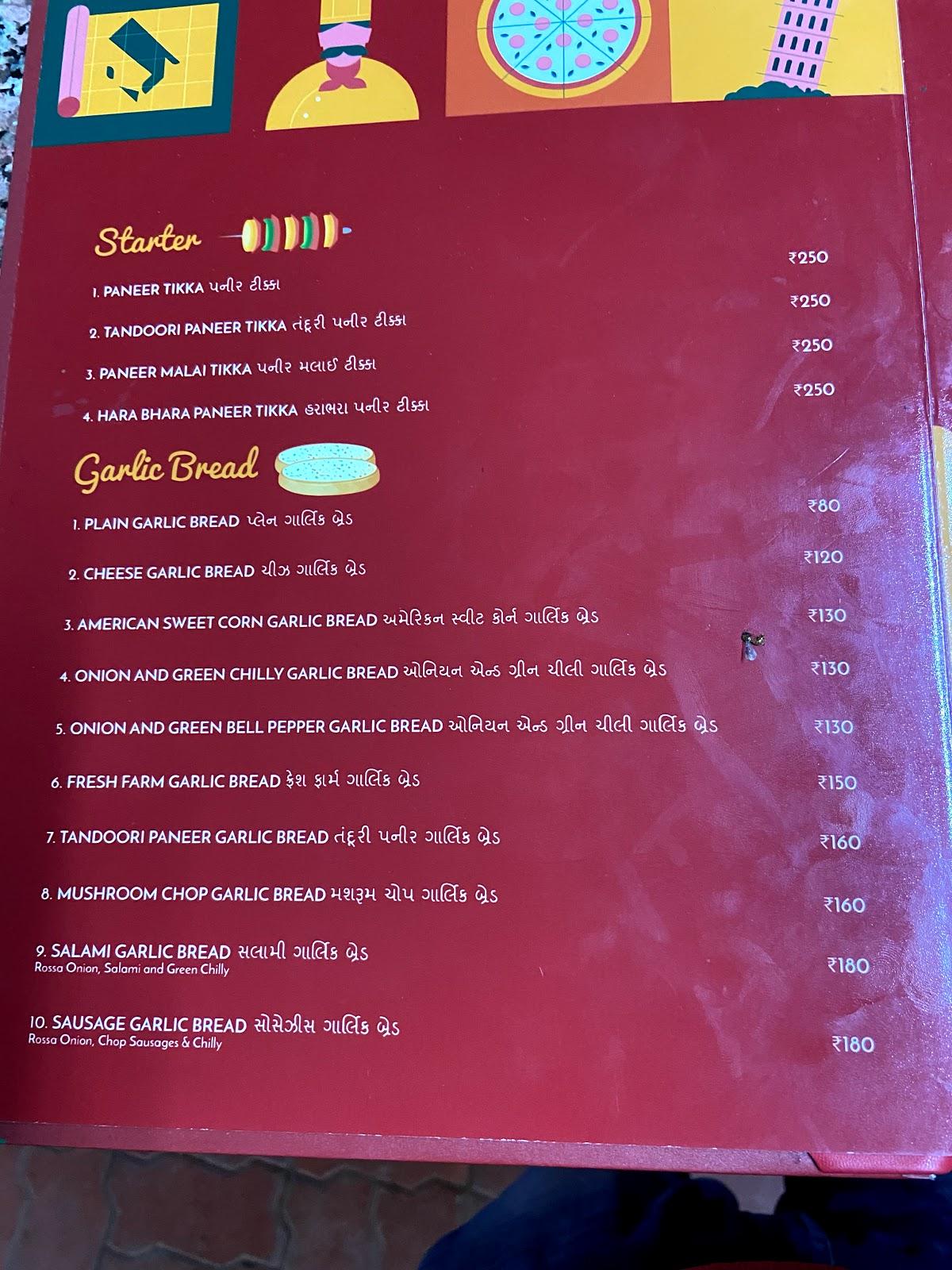 Menu at SHRI LA PIZZA BARDOLINO wood fired pizza, Bardoli