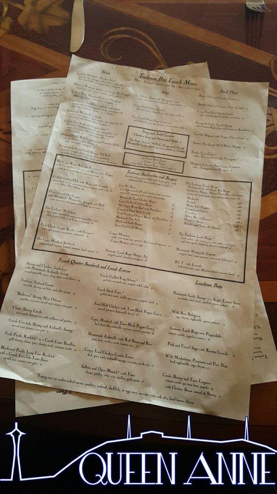 Menu at Toulouse Petit Kitchen & Lounge restaurant, Seattle