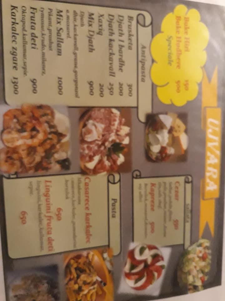 Menu at Ujvara Restaurant, Borsh