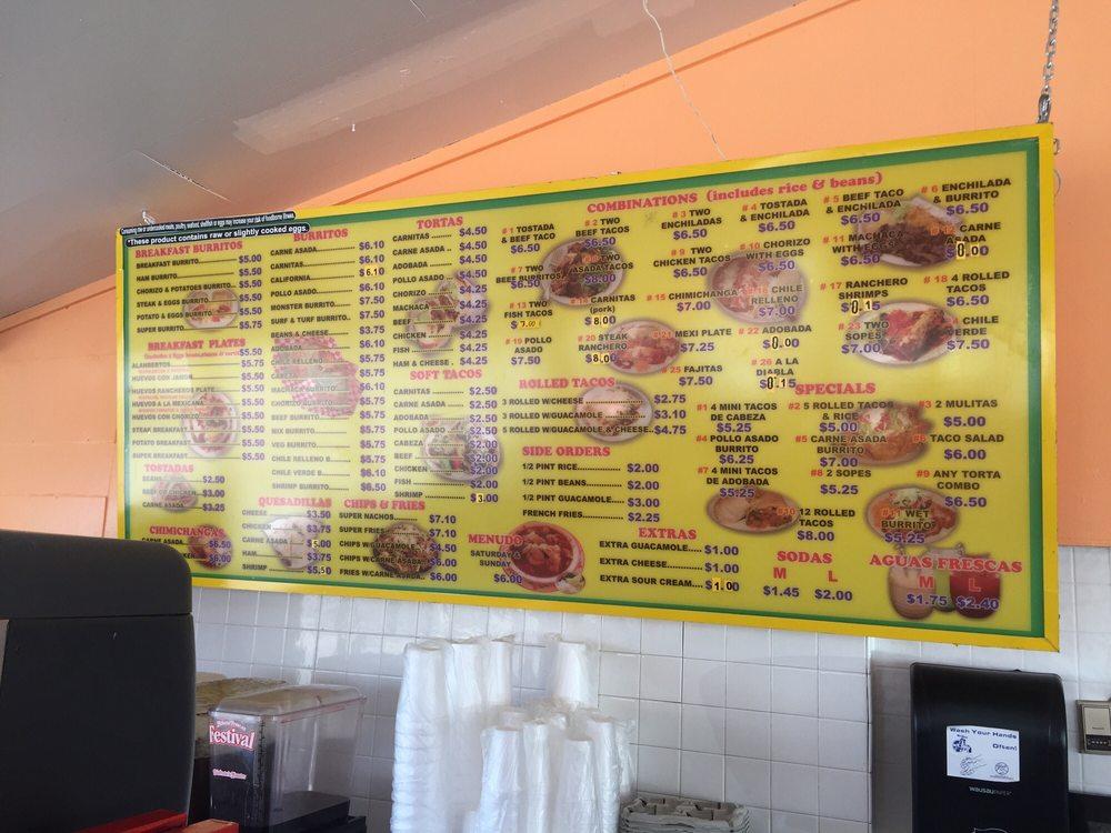 Menu at Alanberto's Mexican Food restaurant, Las Cruces