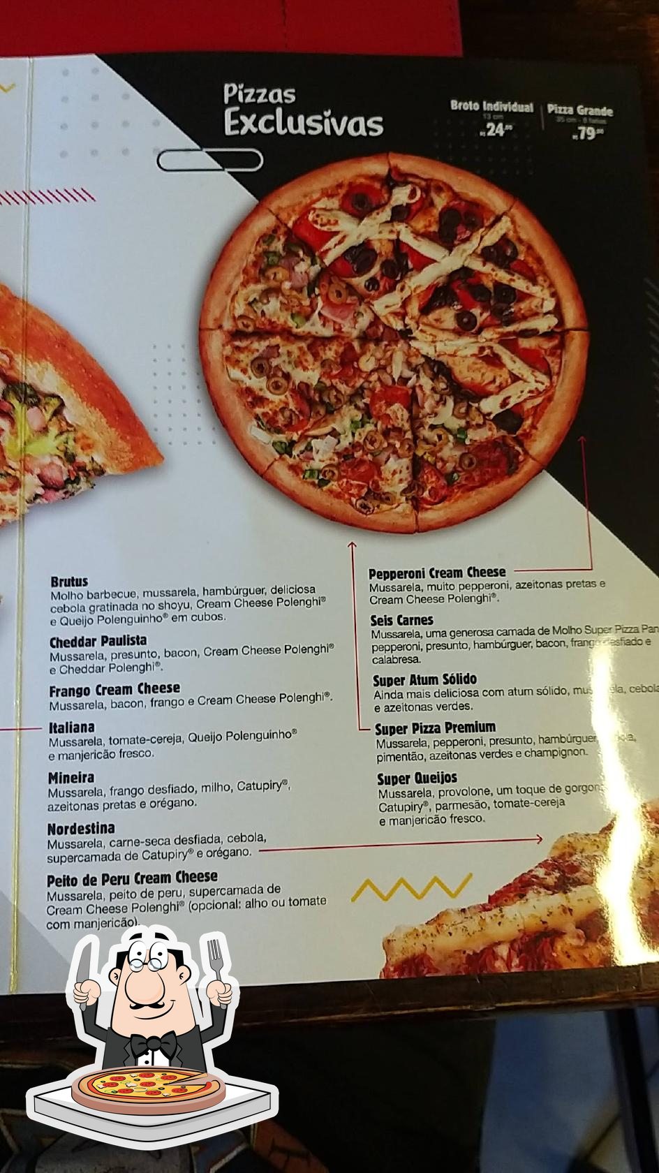 Carta de pizzería Super Pizza Pan, Mogi das Cruzes