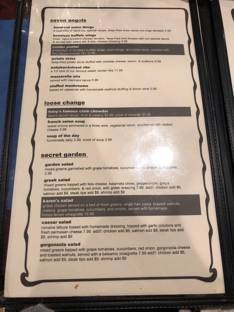 Menu at Backstreet Grille & Tavern pub & bar, Stoughton