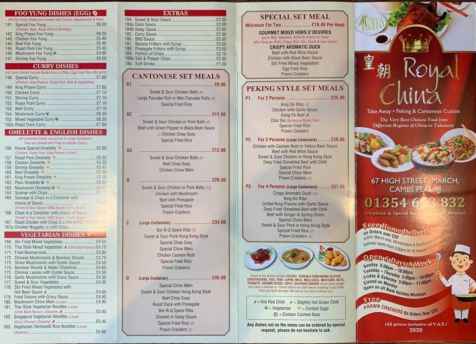 Menu At Royal China Takeaway Restaurant March 67 High St menu-at-royal-china-takeaway-restaurant-march-67-high-st