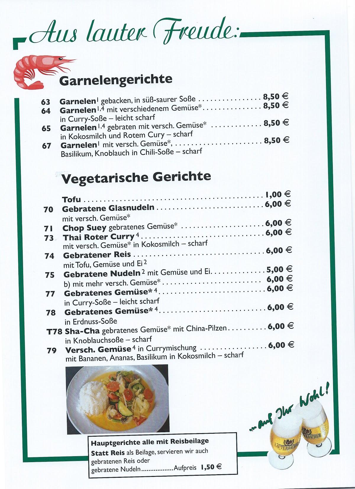 China Und Thai Bistro Menu at China und Thai Bistro restaurant, Lauterbach, Bahnhofstraße 1