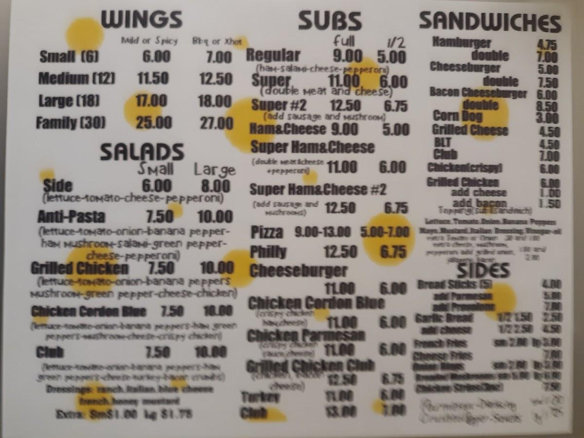 Menu at Possum Holler Pizza pizzeria, Rupert, 371 Nicholas St