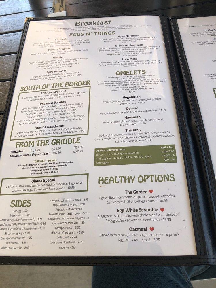 Menu at Bread Crumb Ohana Cafe, Huntington Beach