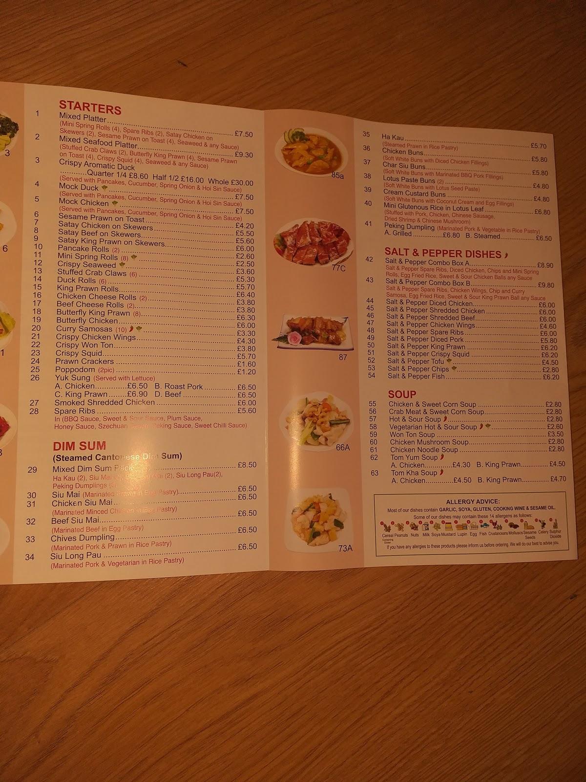 Menu at Grace Garden fast food, Llansamlet