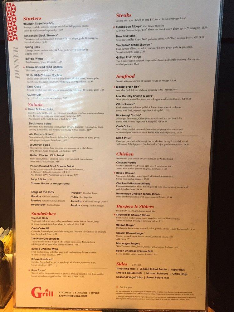 Central Station Grill Menu