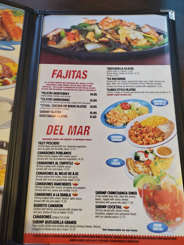 Menu at Monterrey Restaurant, Augusta, Washington Rd