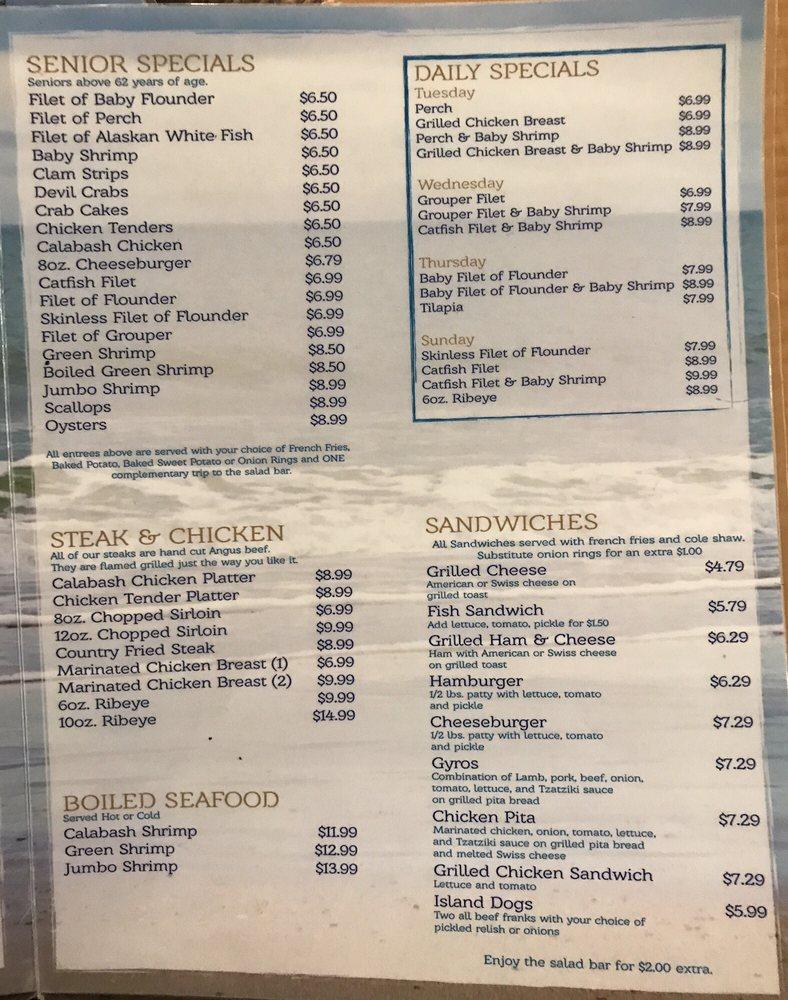 York seafood york clearance sc menu