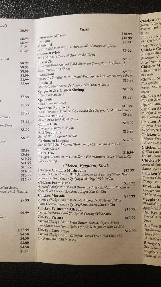 Menu at Joe's Italian Grill & Pizza restaurant, Livingston, W Church St
