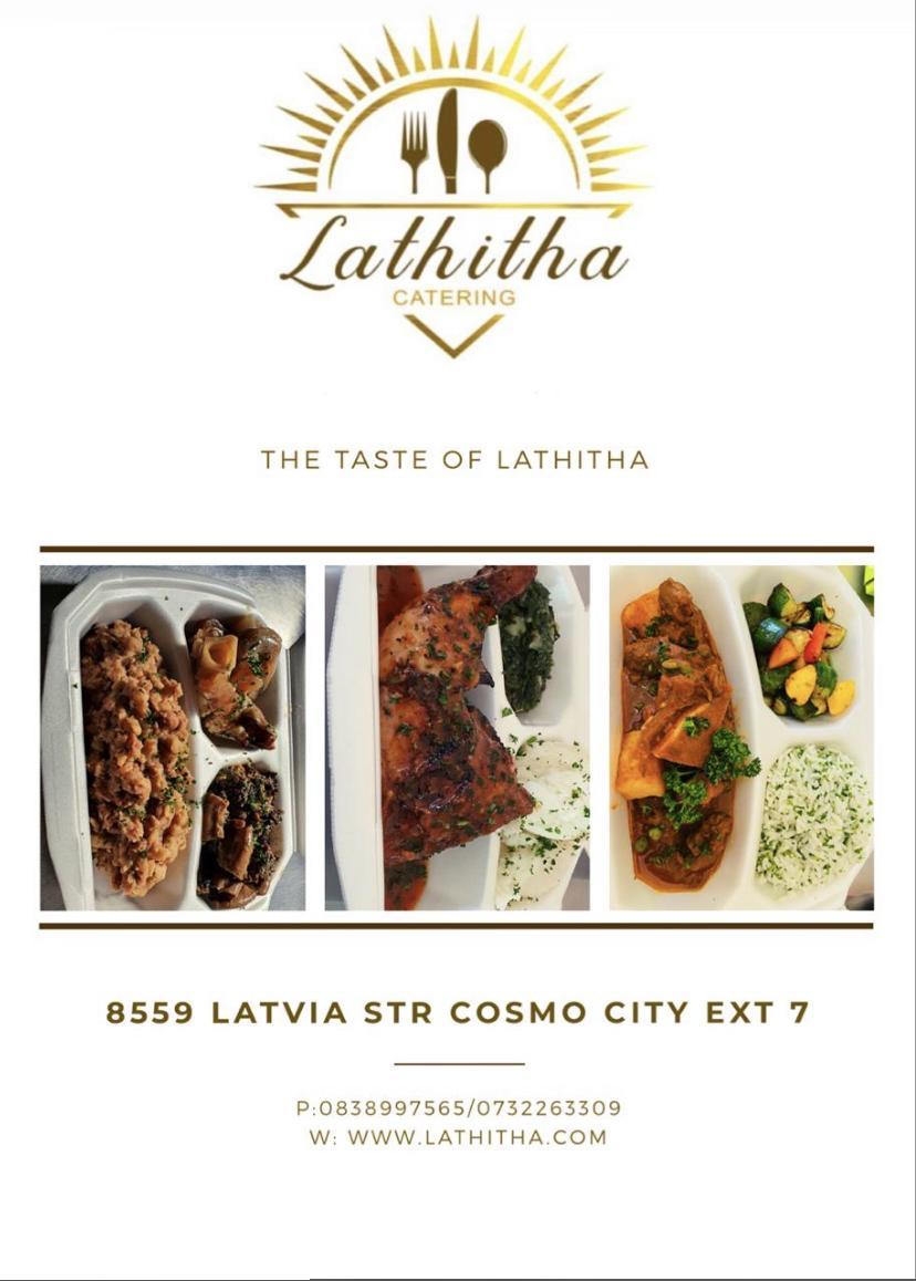 Menu at Lathitha Catering restaurant, Roodepoort