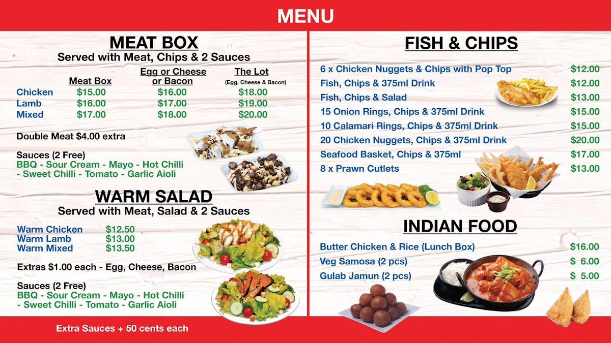 Menu at One Stop Roadhouse & KEBAB SHOP & Restaurant Donnybrook, Donnybrook