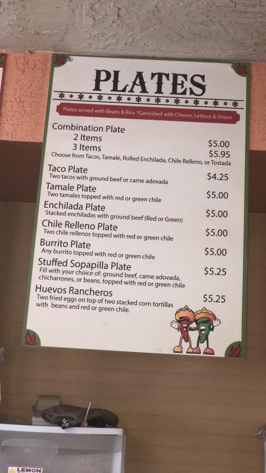 Menu at Southwest Grill restaurant, Bosque Farms, 275 Bosque Farms Blvd