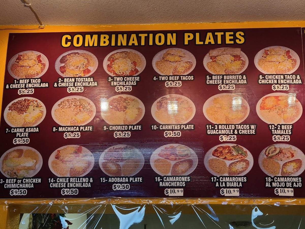 Menu at Antonio's Taco Shop restaurant, Scottsbluff