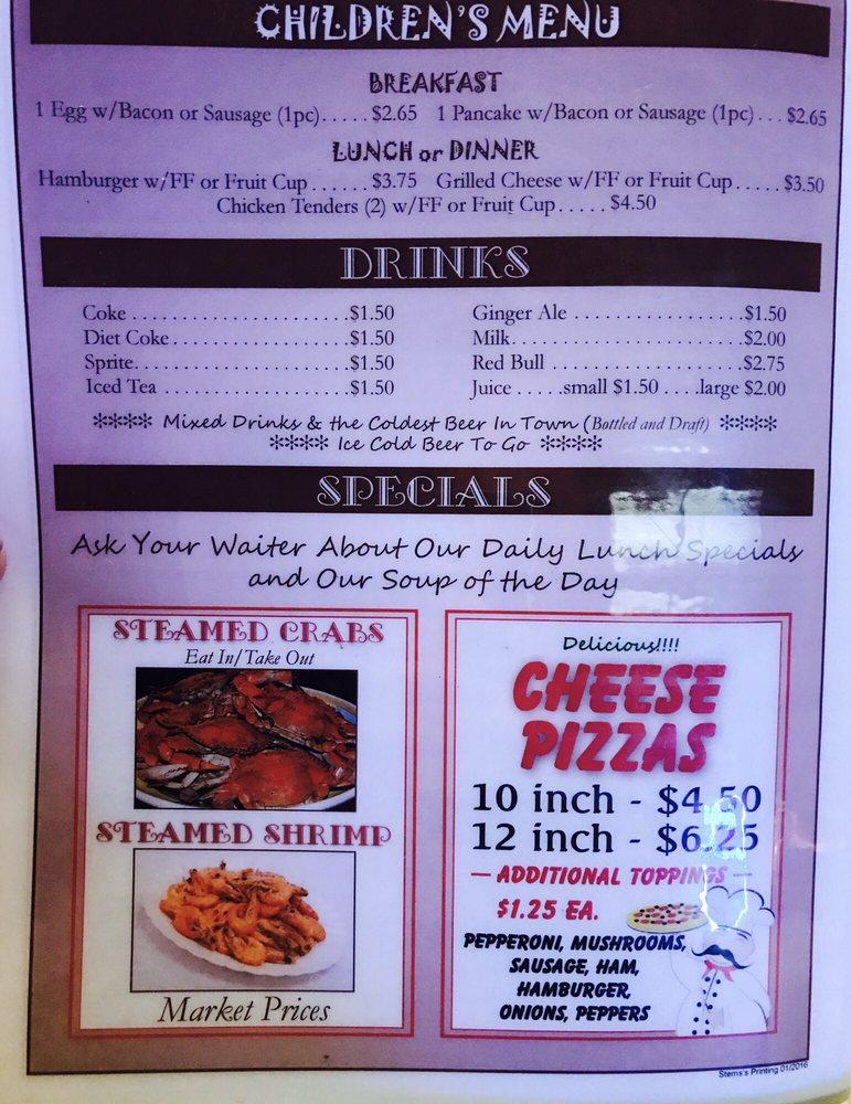 Menu at Ernie's Place pub & bar, Westminster