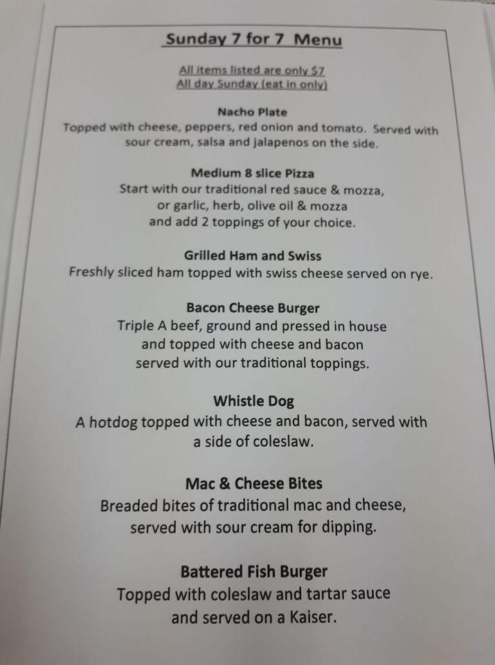 Menu at Donnelly's Pub, Thorold