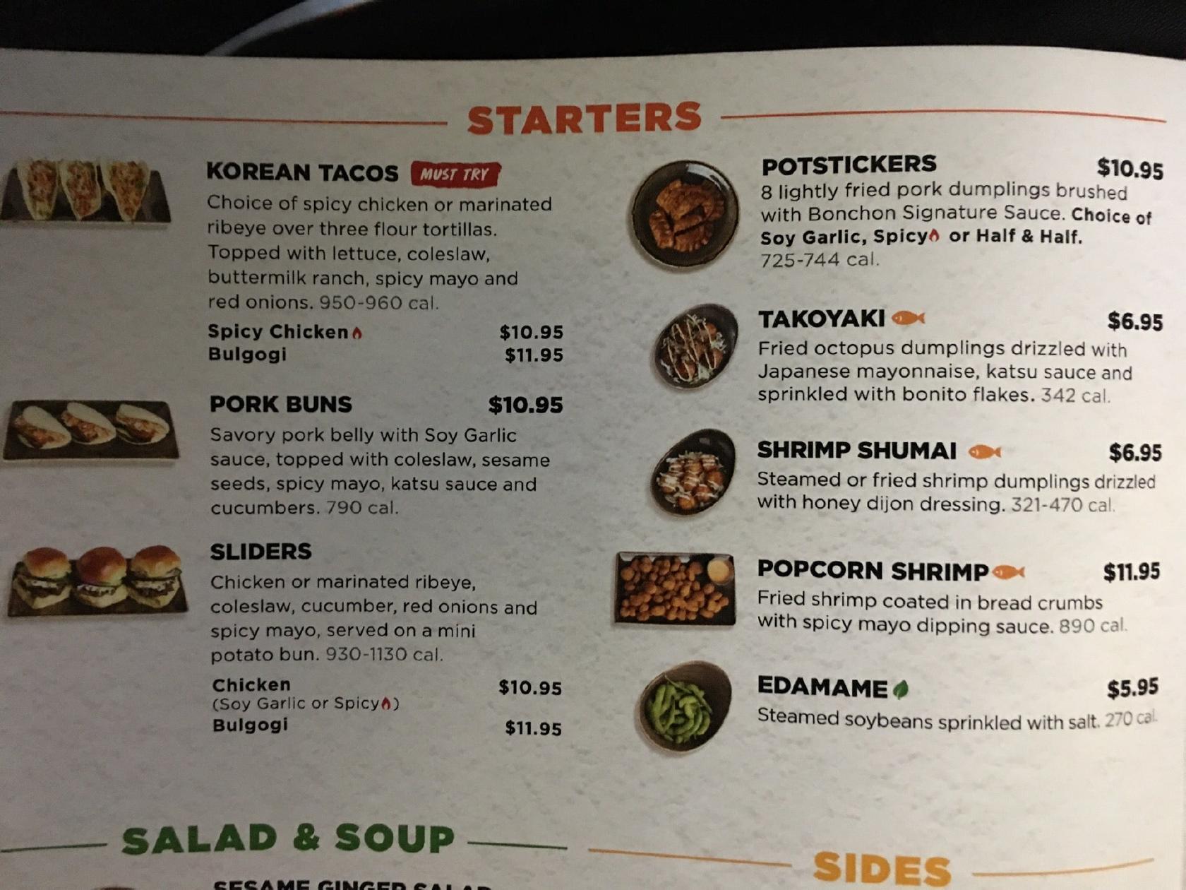 Menu at Bonchon National City restaurant, National City