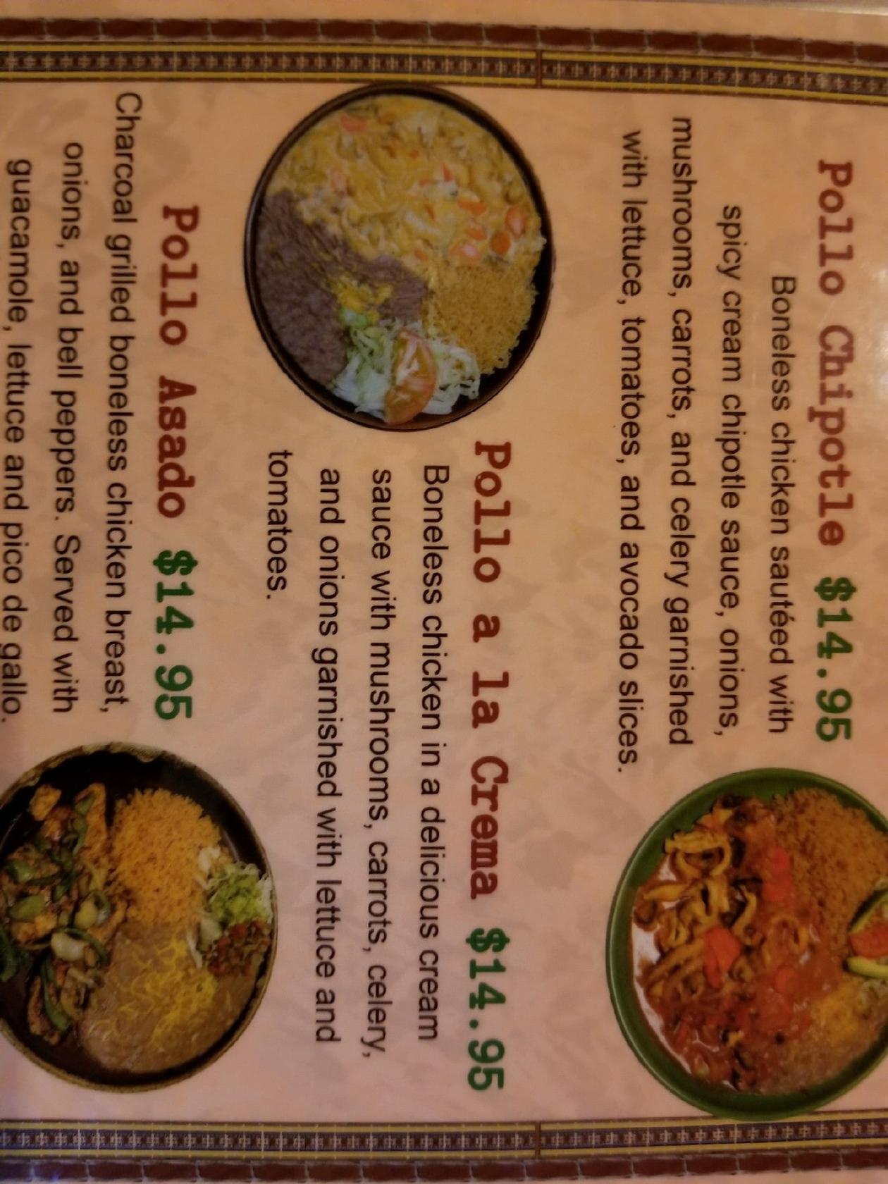Menu at La Hacienda Real Beaverton restaurant, Beaverton, SW Canyon Rd