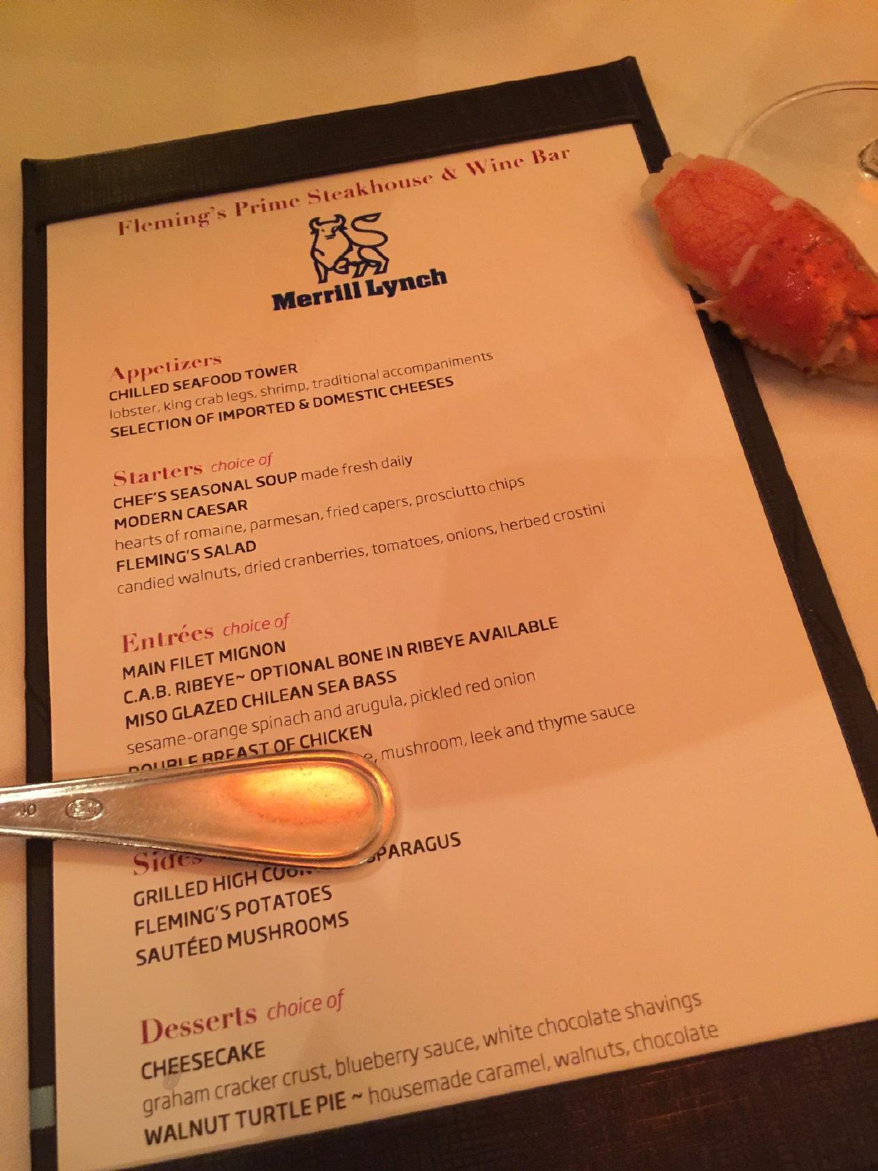 Menu at Fleming’s Prime Steakhouse & Wine Bar, Greenwood Village