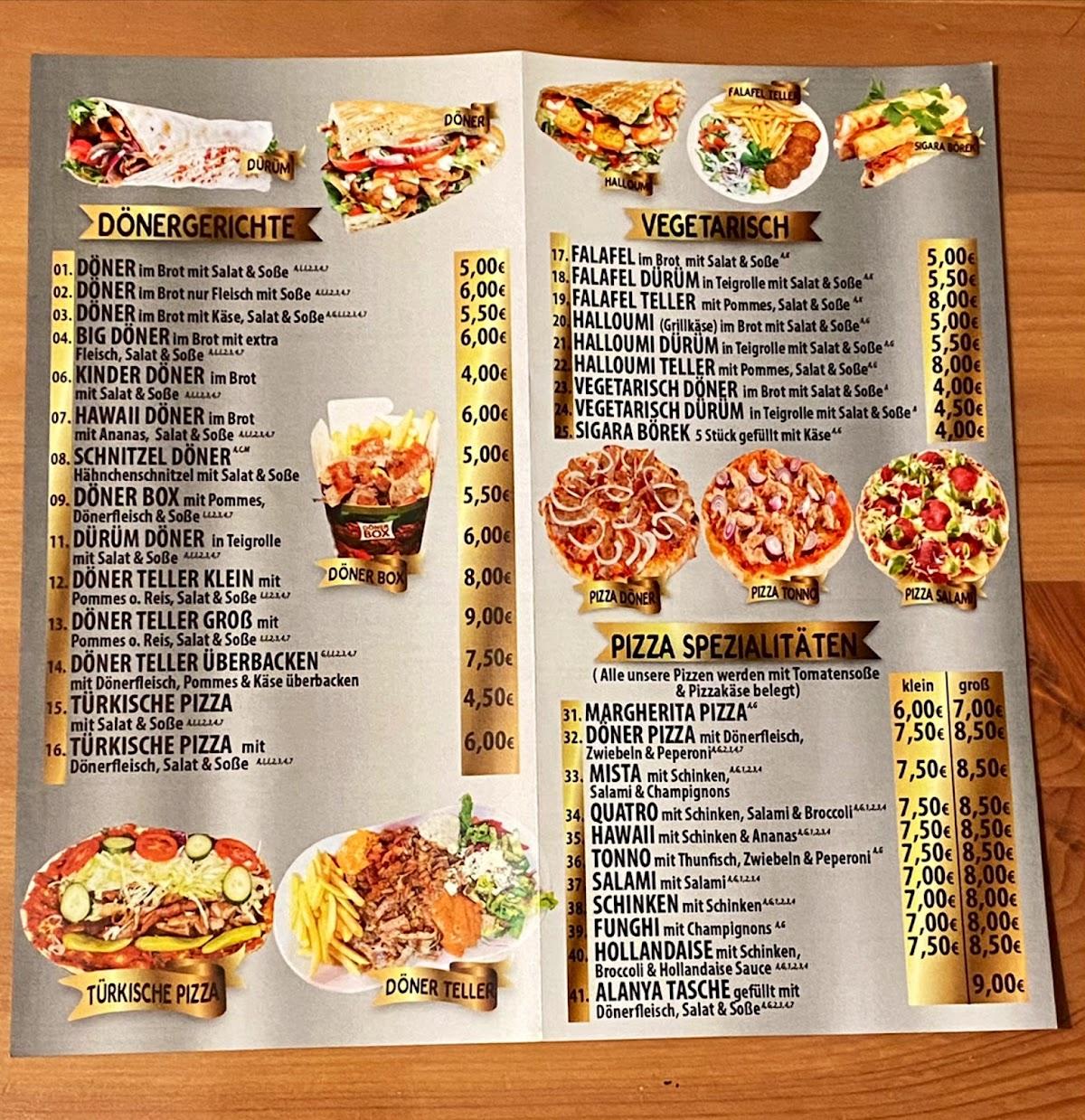 Speisekarte von Alanya Döner Imbiss restaurant, Breitenfelde