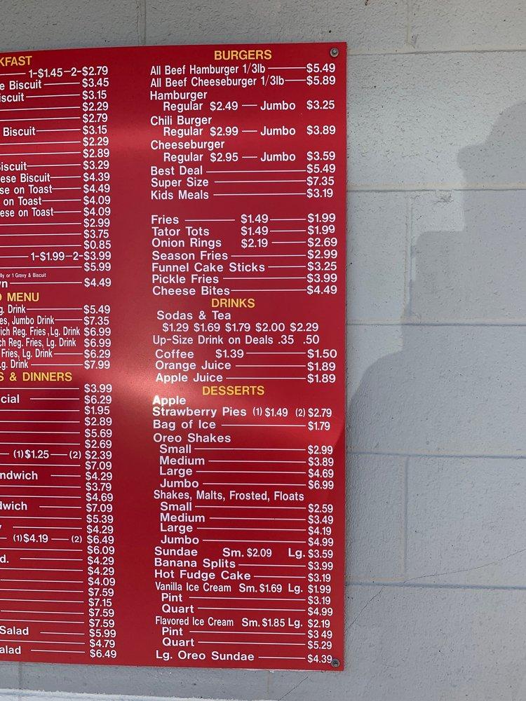Menu at Burger Shack fast food, HelenaWest Helena, 372 Sebastian St