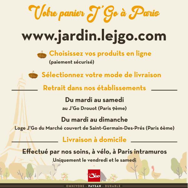 Menu de Restaurant J'Go Drouot