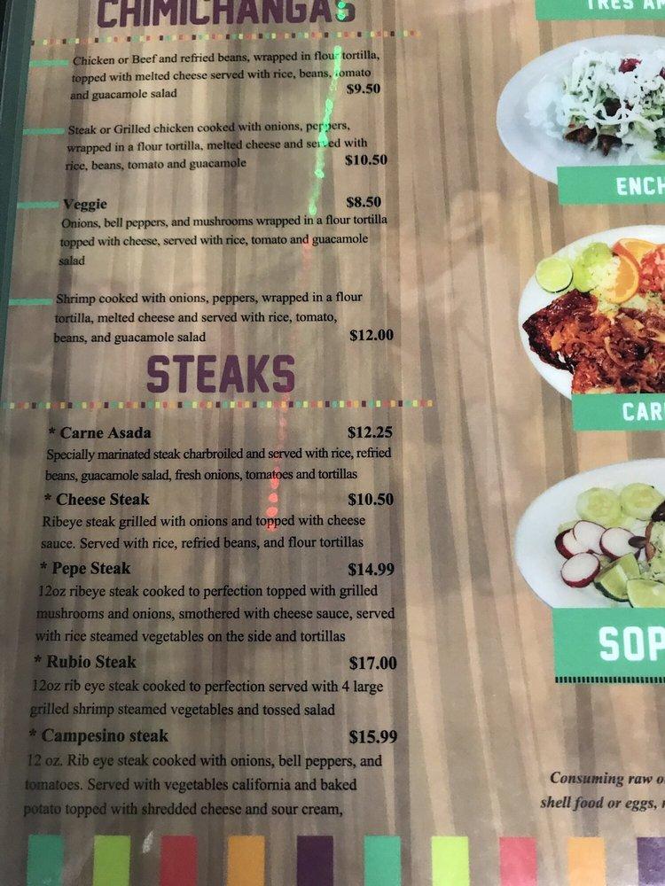 Menu At El Campesino Restaurant Scottsboro