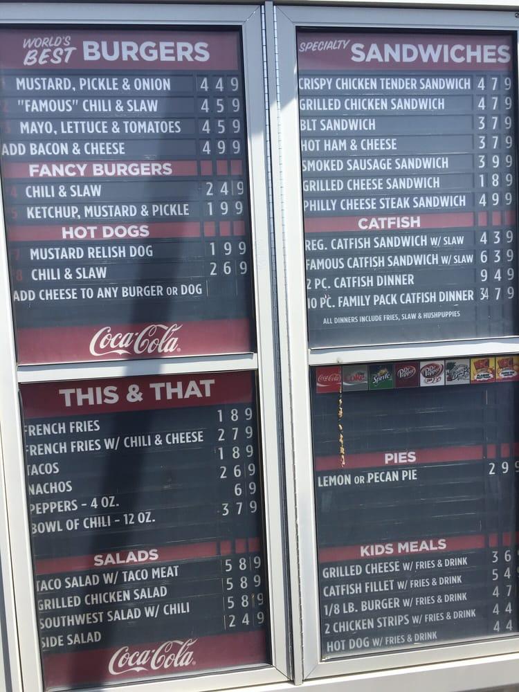 Menu at Gino's Hamburgers & Catfish restaurant, Greenville