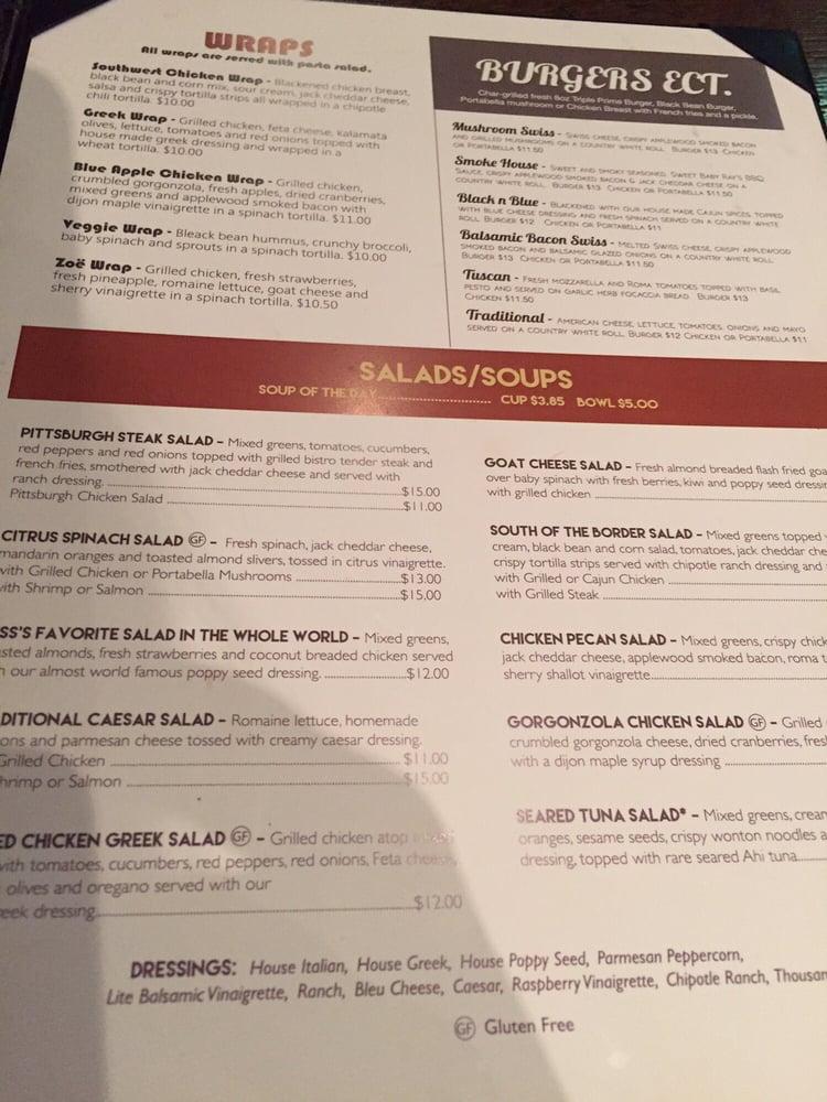 Menu at The Chocolate Avenue Grill pub & bar, Hershey