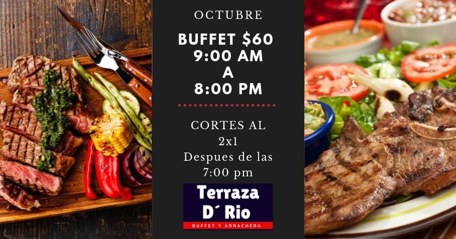 Carta de parrilla Terraza D Rio, Pachuca de Soto