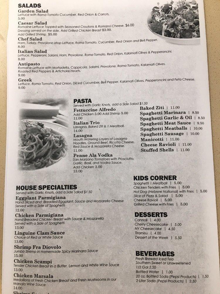 Menu at Ray's Pizza pizzeria, Chesapeake, Cedar Rd