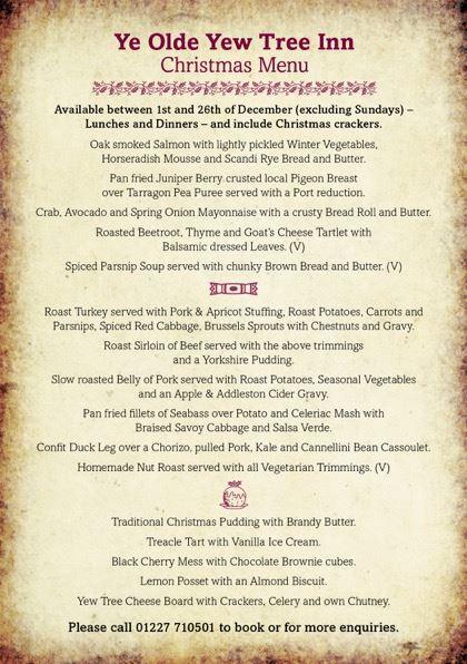 Menu at The Old Yew Tree pub & bar, Westbere, 32 Westbere Ln