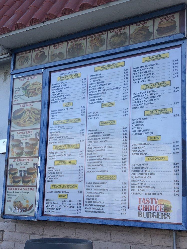 Carta De Comida Rápida Tasty Choice La Puente 551 N Azusa Ave 4207