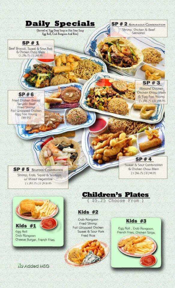 Menu at Wonderful Kitchen restaurant, Alliance