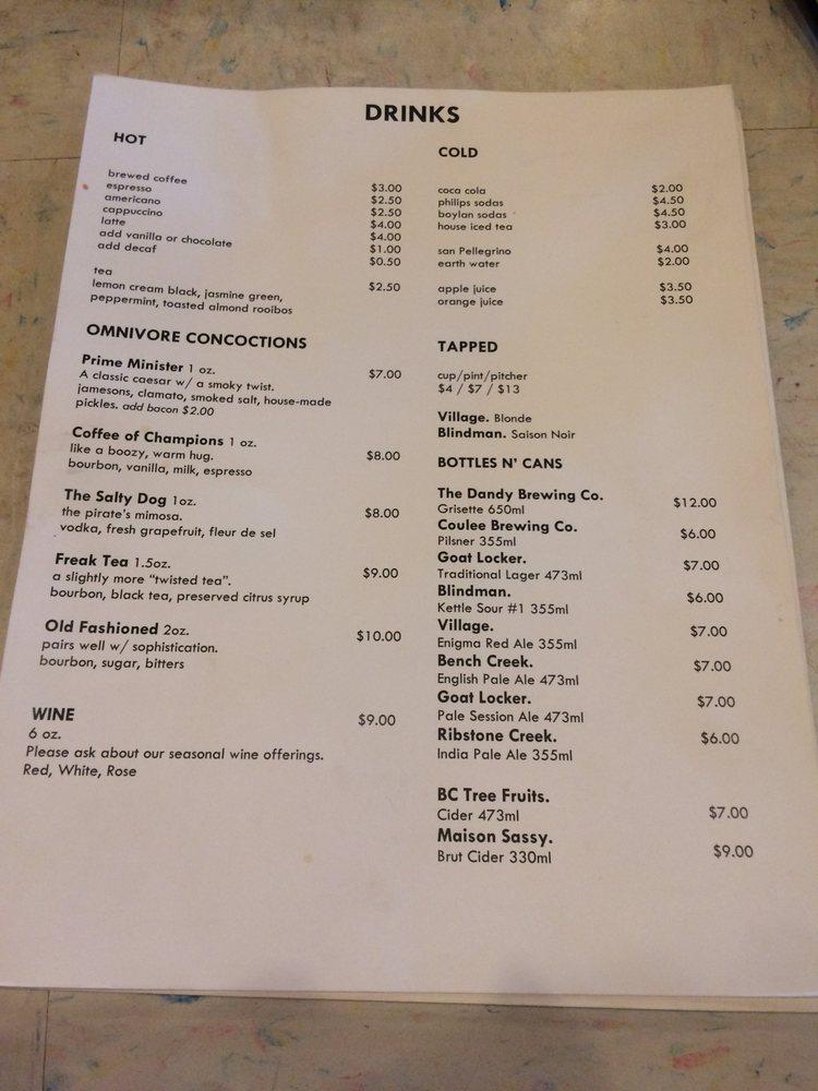 Menu at GRAVY burgers and fries restaurant, Edmonton