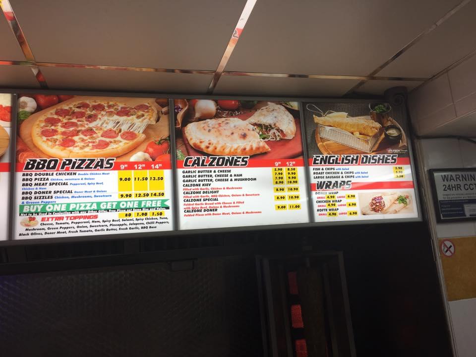 Menu at Royal Oak Kebab House restaurant, Wrexham