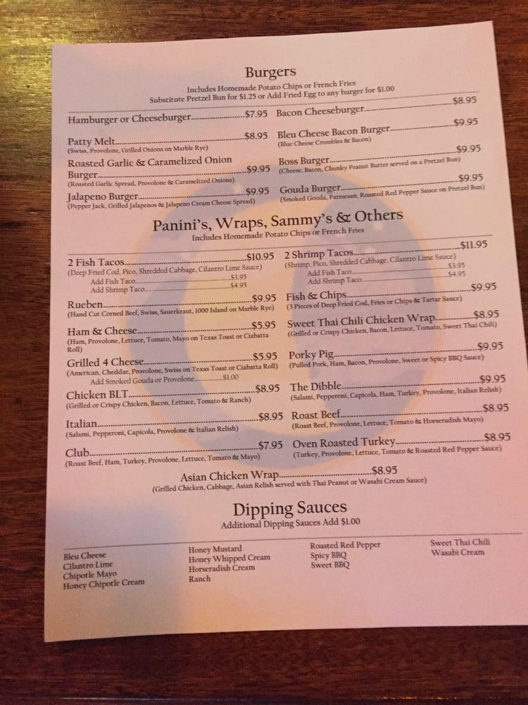 Menu at The Half Moon Bar and Grill, Sioux City