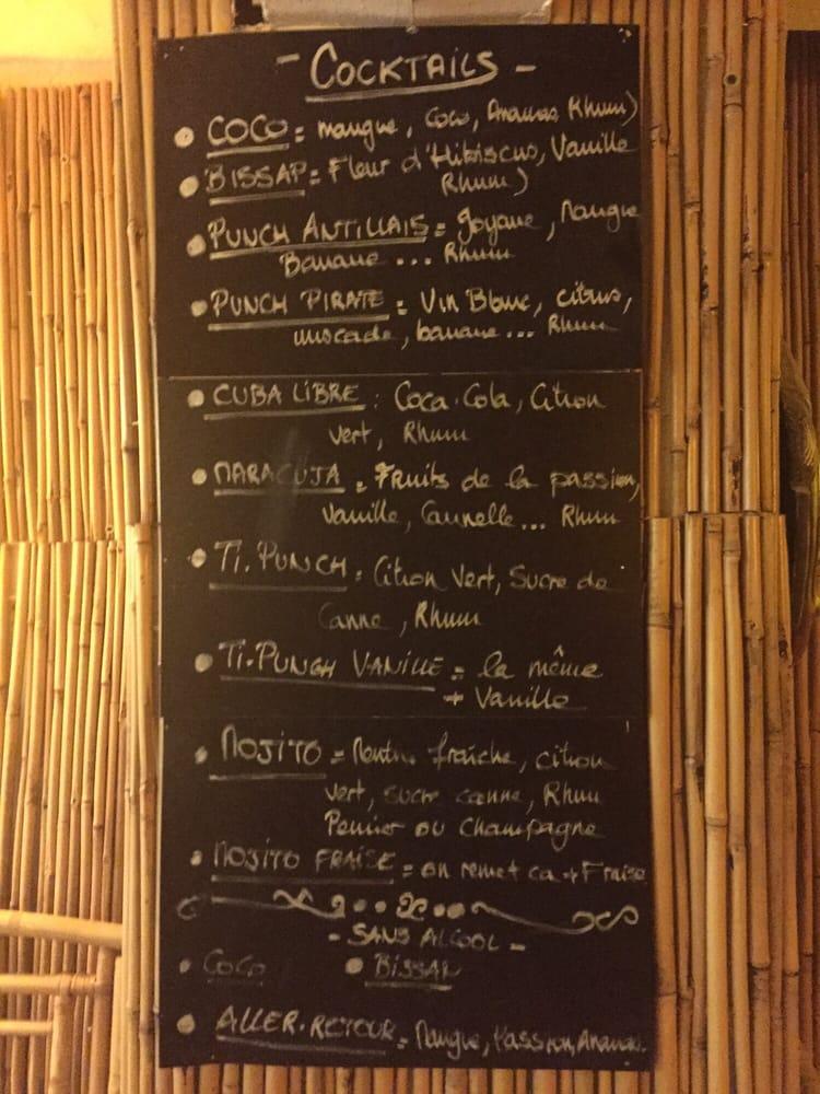 Menu at Les Trois Continents pub & bar, Toulouse