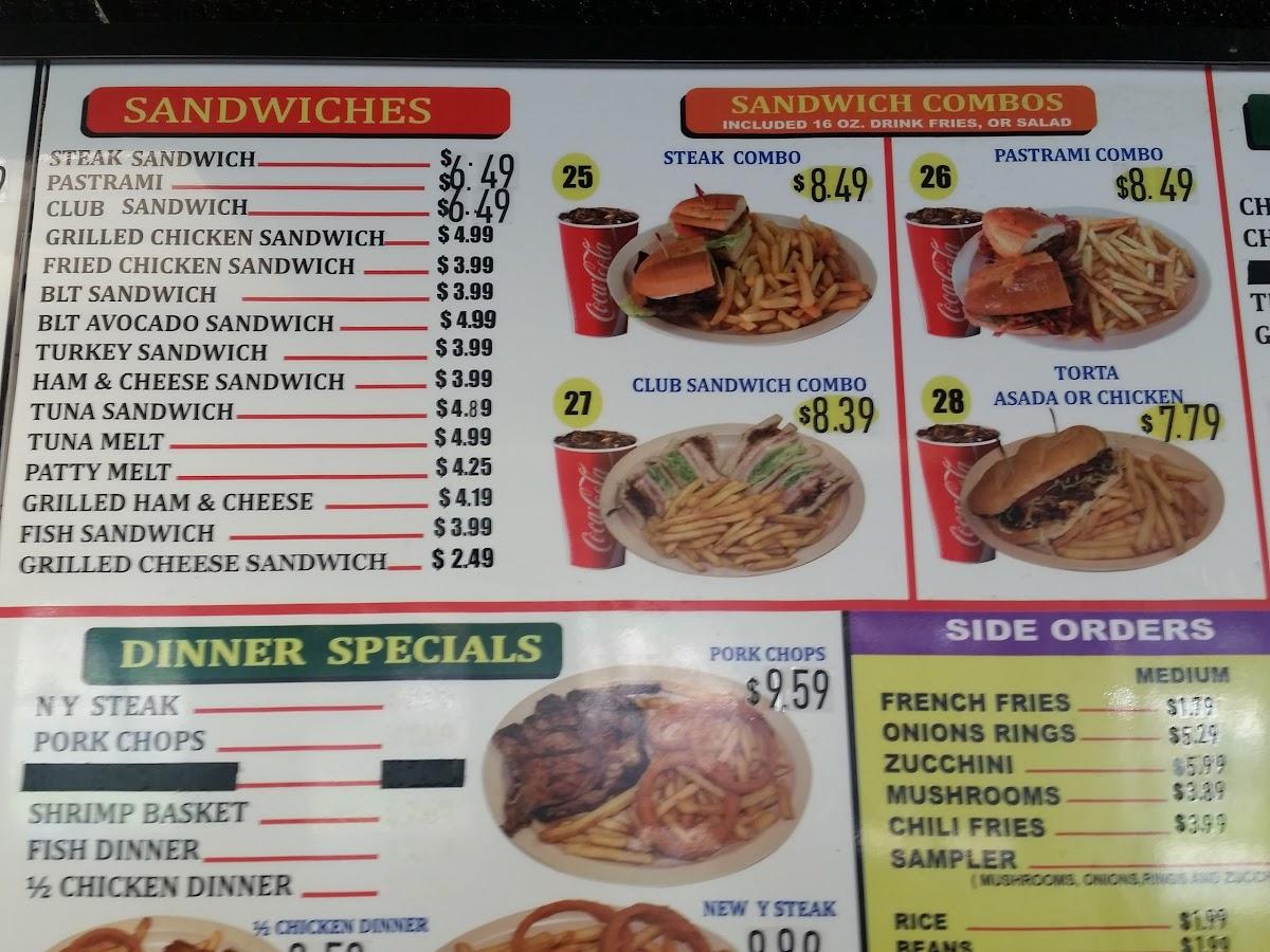 Menu at Luis Burgers restaurant, Bakersfield