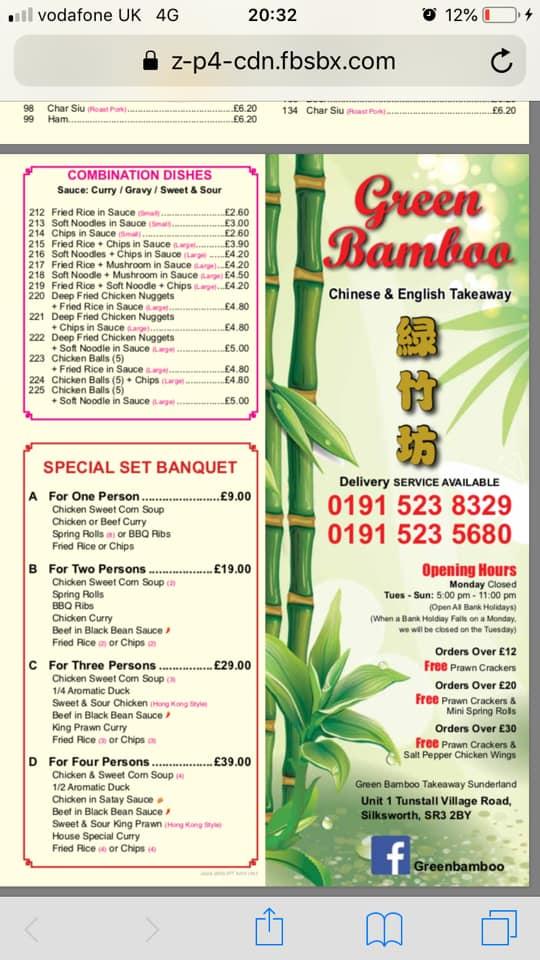 R0fb Green Bamboo Chinese Takeaway Menu 2021 08 