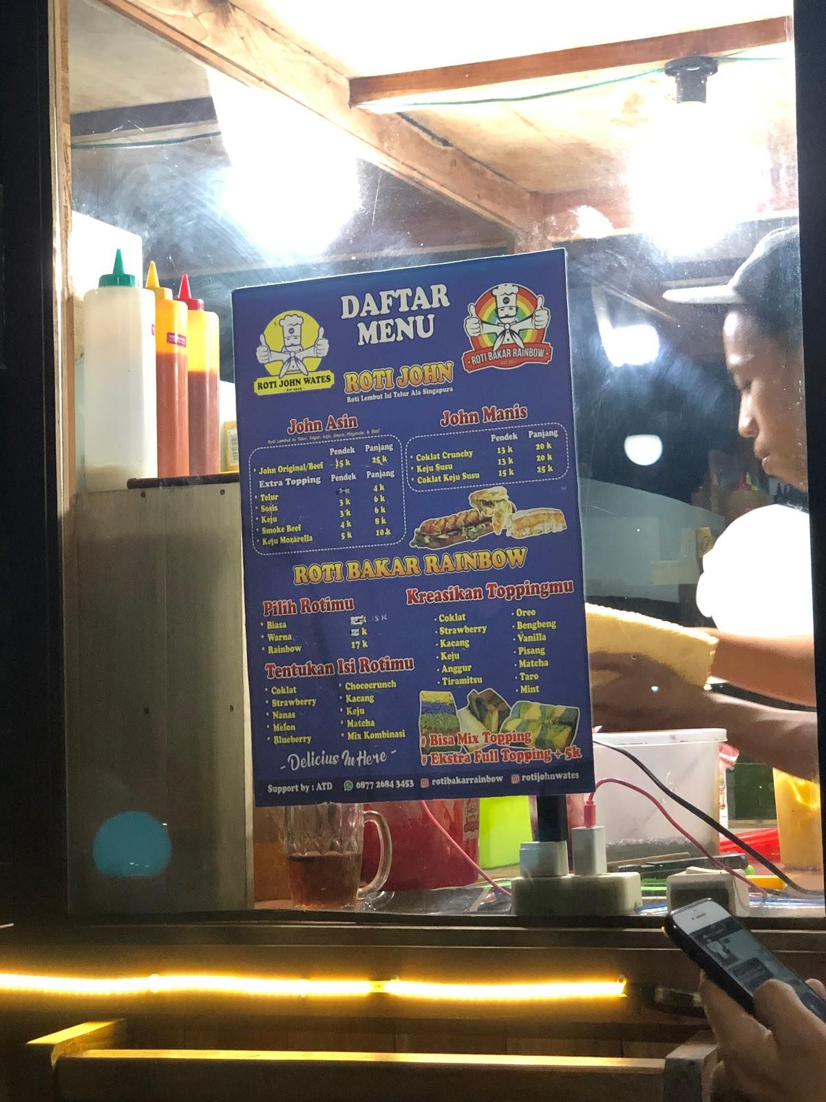 Menu At Roti Bakar Rainbow Atd Cafe Wates